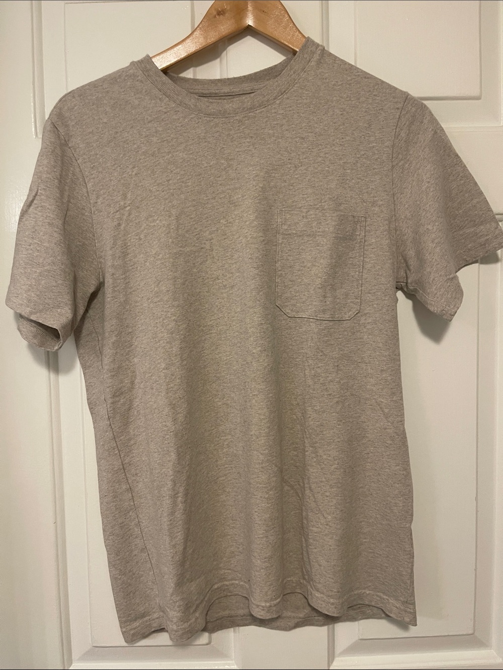 Everlane The Premium-Weight Pocket Tee Uniform Heather Oatmeal Size S